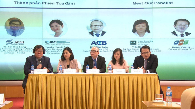 Sự kiện đầu tiên về Thư ký công ty nằm trong Chương trình quản trị nhận thức diễn ra tại Hà Nội. (Ảnh: HNX/Vietnam+)