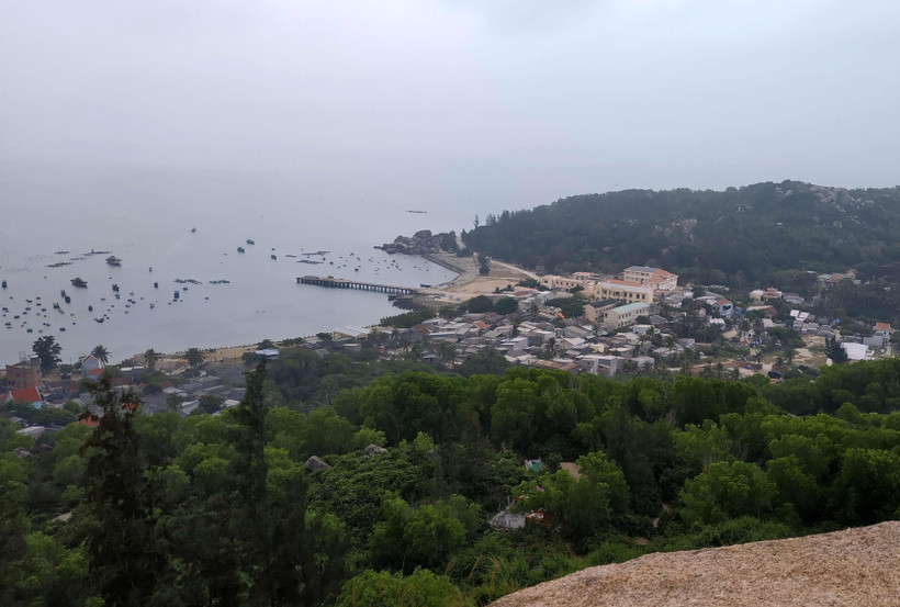 Toàn cảnh xã đảo Nhơn Châu. (Ảnh: Quốc Dũng/TTXVN)