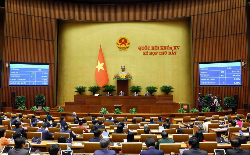 Phiên khai mạc Kỳ họp thứ 7, Quốc hội khoá XV. (Ảnh: TTXVN)