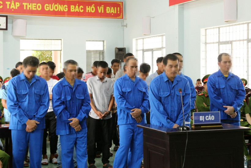 Các bị cáo tại phiên tòa. (Ảnh: TTXVN phát)