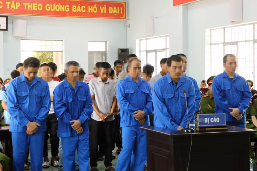 Các bị cáo tại phiên tòa. (Ảnh: TTXVN phát)