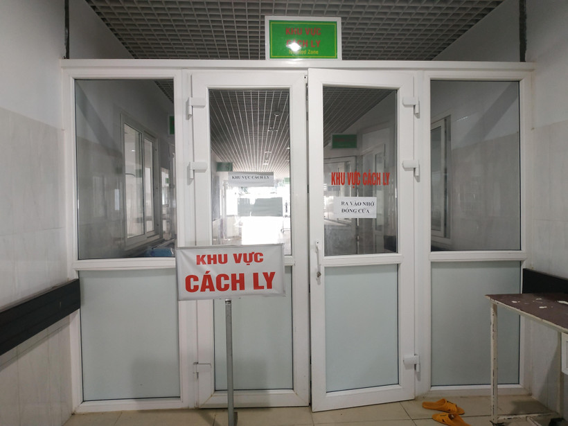 Khu vực cách ly điều trị bệnh nhân bạch hầu tại Bệnh viện đa khoa vùng Tây Nguyên. (Ảnh: Tuấn Anh/TTXVN)