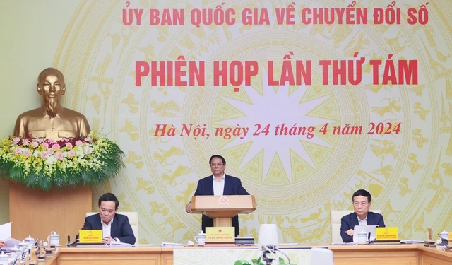 Thủ tướng Phạm Minh Chính, Chủ tịch Ủy ban Quốc gia về Chuyển đổi Số, chủ trì phiên họp lần thứ 8 của Ủy ban, với trọng tâm thảo luận về kinh tế số. (Nguồn: Báo Điện tử Chính phủ)