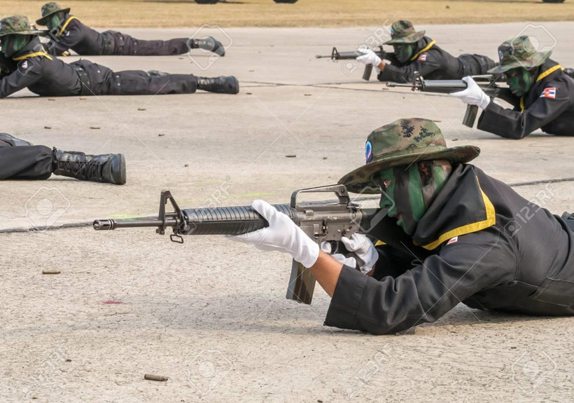 Binh sỹ hải quân Thái Lan trong một cuộc tập trận. (Nguồn: 123rf.com)