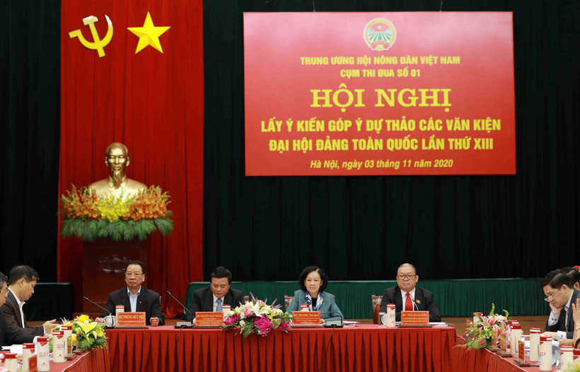 Đoàn Chủ tịch điều hành Hội nghị. (Ảnh: Vũ Sinh/TTXVN)