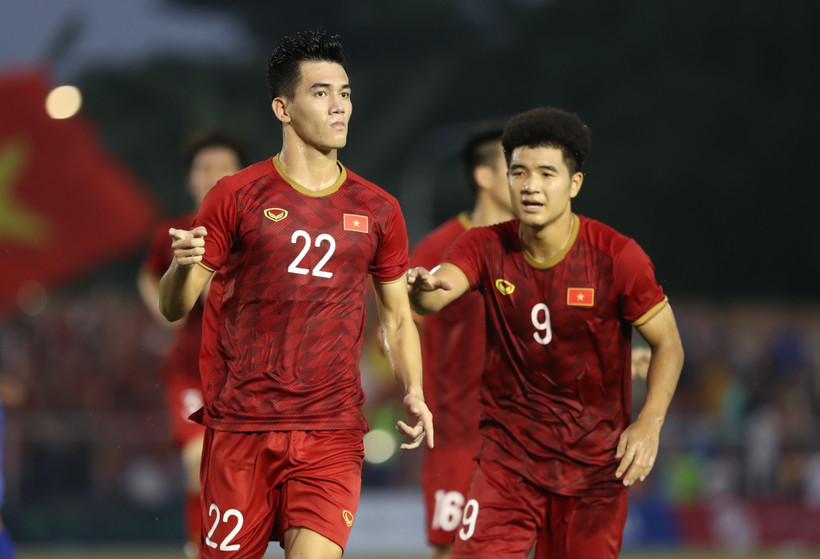 Tiến Linh và Đức Chinh được kỳ vọng tiếp tục tỏa sáng tại giải U23 châu Á 2020. (Ảnh: Hoàng Linh/TTXVN)