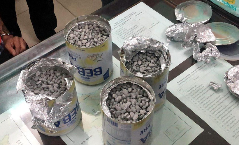 Tang vật ma túy bị Công an phát hiện, thu giữ. (Ảnh: TTXVN phát)