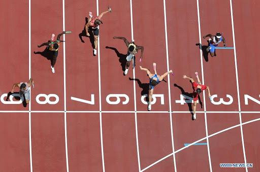 8 bộ huy chương được trao ở môn điền kinh trong ngày hôm nay. (Nguồn: Xinhua)