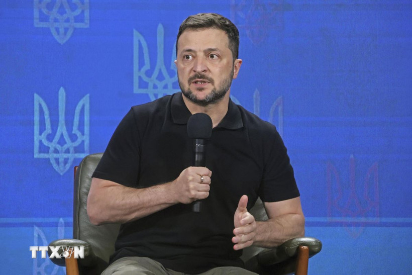 Tổng thống Ukraine Volodymyr Zelensky. (Ảnh: PAP/TTXVN)