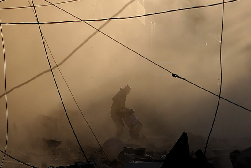 Cảnh đổ nát sau vụ không kích của Israel tại Beirut, Liban, ngày 4/10/2024. (Ảnh: THX/TTXVN)