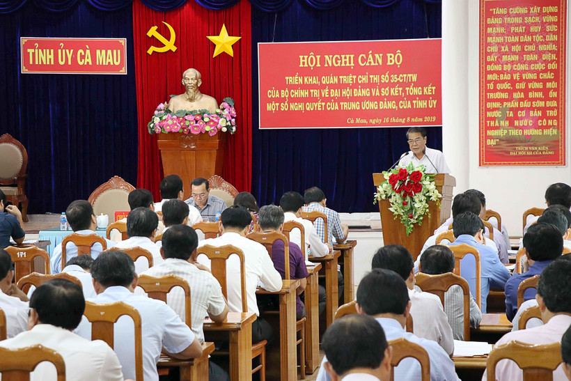 Cà Mau triển khai, quán triệt Chỉ thị của Bộ Chính trị về đại hội đảng bộ các cấp. (Ảnh: Kim Há/TTXVN)