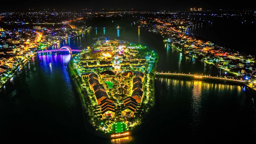 Đảo Ký Ức Hội An (Quảng Nam) vừa được World Travel Award vinh danh là “Tổ hợp du lịch văn hóa-giải trí hàng đầu thế giới 2023" ngày 1/12/2023. (Ảnh: TTXVN phát)