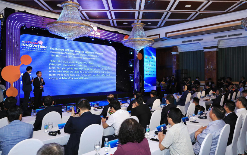 Lễ phát động chương trình Thách thức Đổi mới sáng tạo Việt Nam 2022. (Ảnh: Vietnam+) 