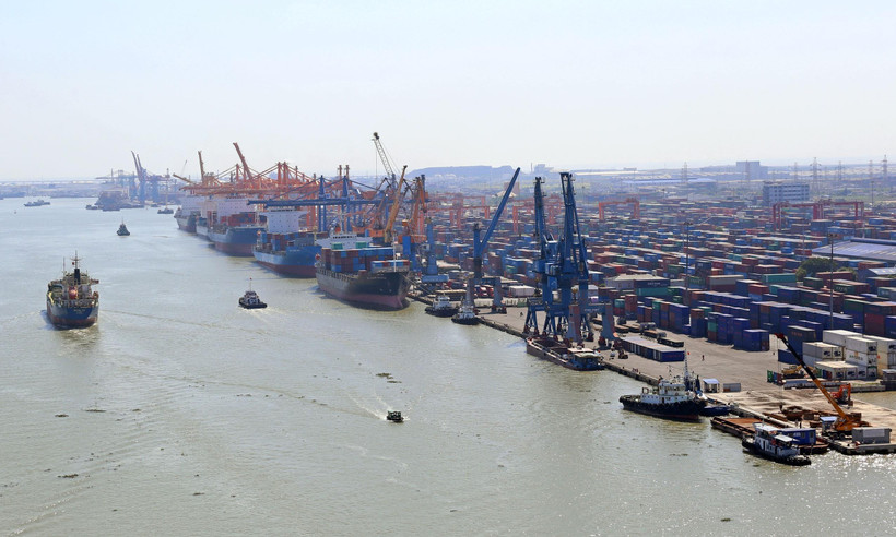 Hệ thống cảng tại khu vực Đình Vũ, Hải Phòng. (Ảnh: Huy Hùng/TTXVN) 