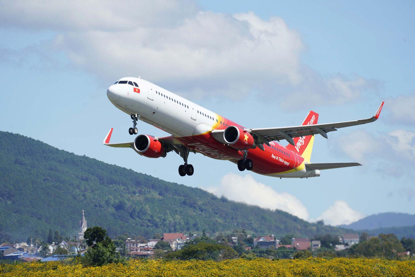 Vietjet được cấp phép 5 đường bay thẳng tới đảo ngọc Phú Quốc. (Ảnh: CTV/Vietnam+)