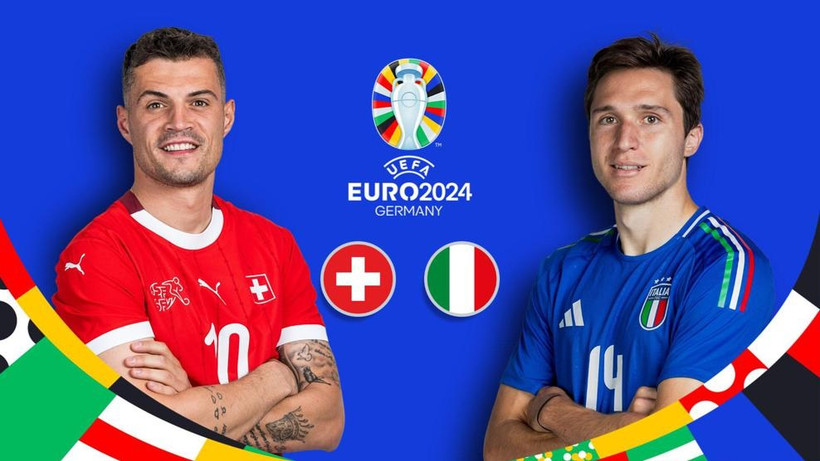 Thụy Sĩ và Italy sẽ quyết đấu ở vòng 1/8 EURO 2024. (Nguồn: UEFA)