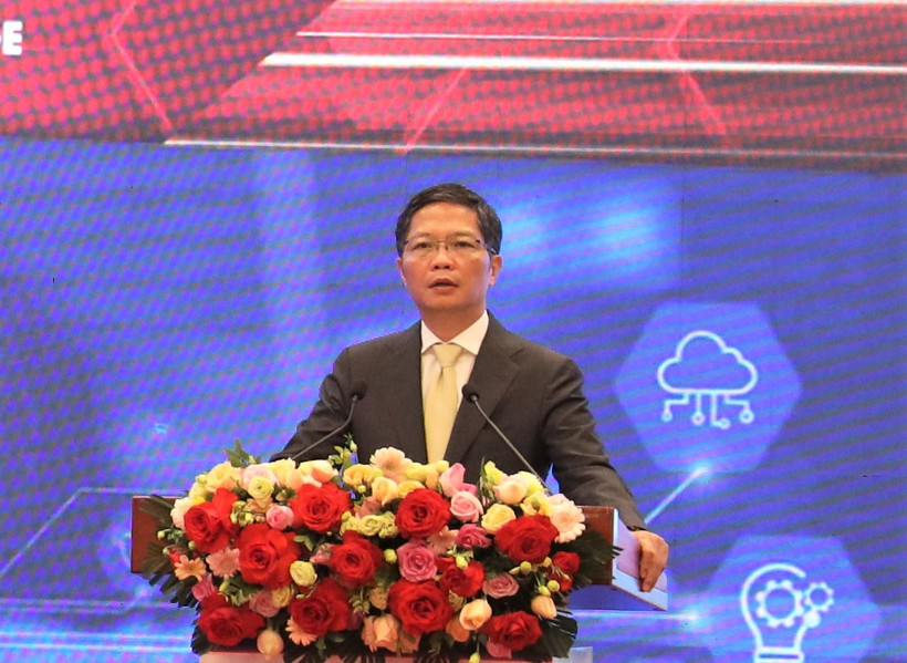 Ủy viên Bộ Chính trị, Trưởng Ban Kinh tế Trung ương-Trần Tuấn Anh phát biểu. (Ảnh: Vietnam+)