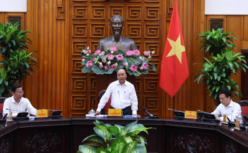 Thủ tướng Nguyễn Xuân Phúc phát biểu. (Ảnh: Thống Nhất/TTXVN)