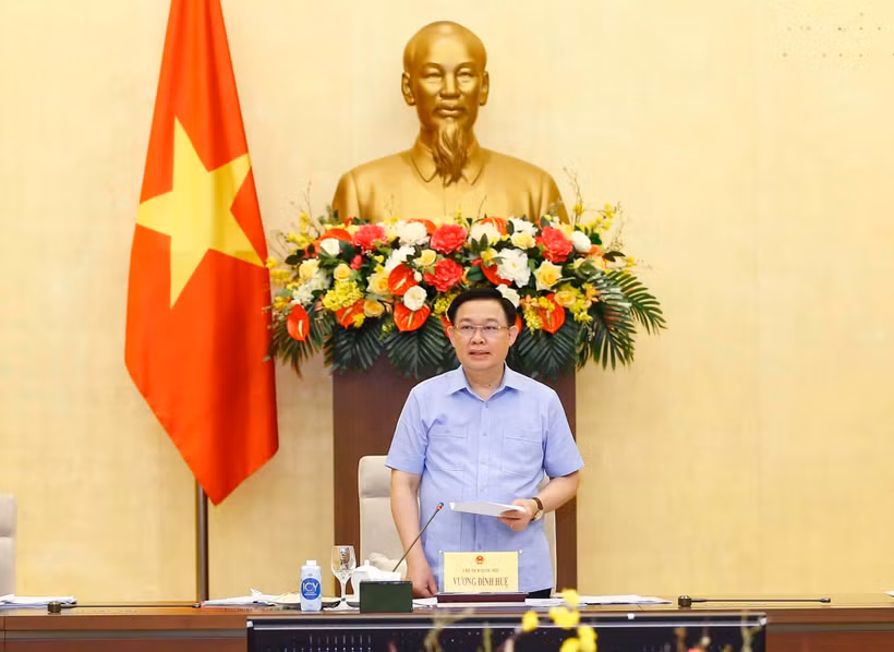 Chủ tịch Quốc hội Vương Đình Huệ phát biểu. (Ảnh: Doãn Tấn/TTXVN)
