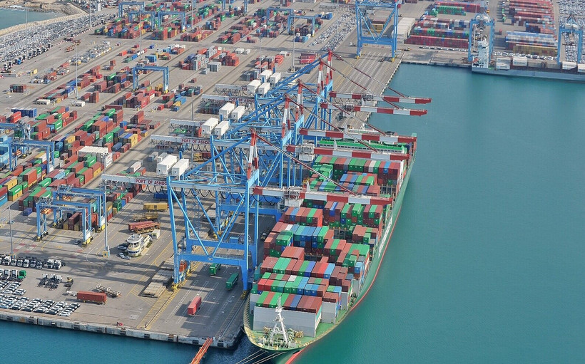 Cảng Ashdod vận hành liên tục và đầy đủ. (Nguồn: Times of Israel)