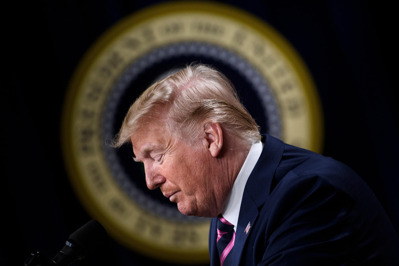 Tổng thống Mỹ Donald Trump phát biểu tại Nhà Trắng ngày 12/12/2019. (Ảnh: AFP/TTXVN)