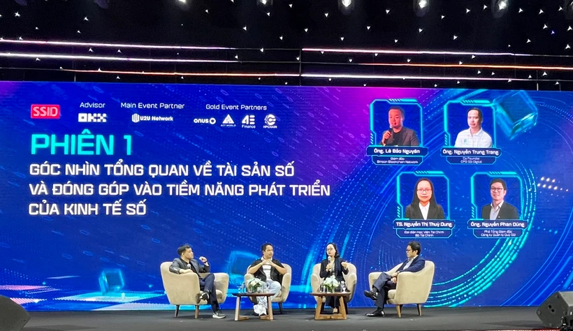 Diễn đàn Tài sản số 2024, ngày 28/3. (Ảnh: Hạnh Nguyễn/Vietnam+)