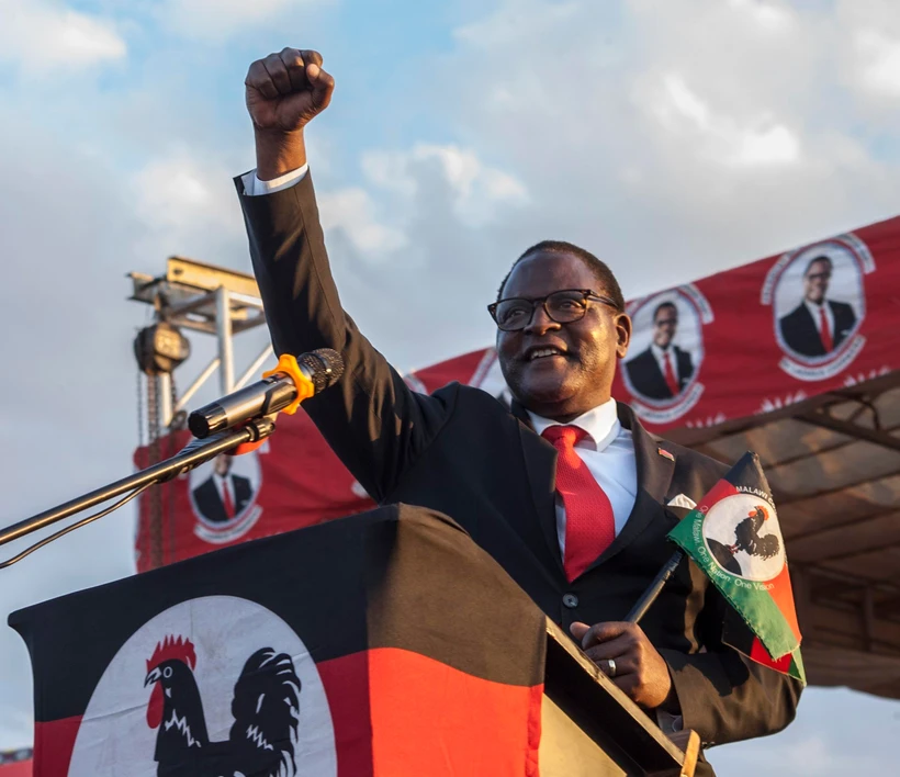 Ông Lazarus Chakwera trong chiến dịch vận động tranh cử Tổng thống tại Mtandire, Malawi, ngày 20/6/2020. (Ảnh: AFP/ TTXVN)