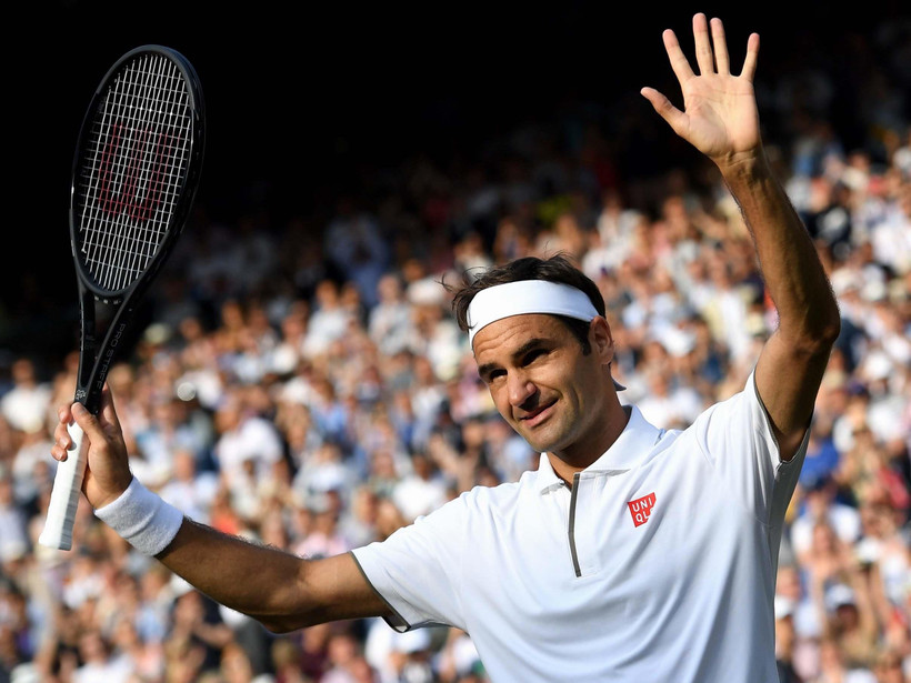 Federer thắng trận 100 tại Wimbledon. (Nguồn: Getty Images)
