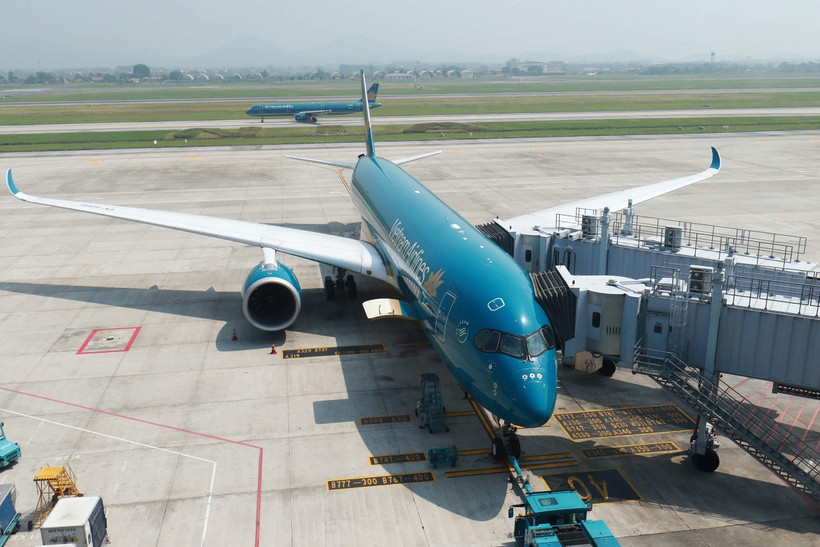 Vietnam Airlines hỗ trợ vận chuyển miễn phí vaccine tiêm chủng Quốc gia. (Ảnh: PV/Vietnam+)