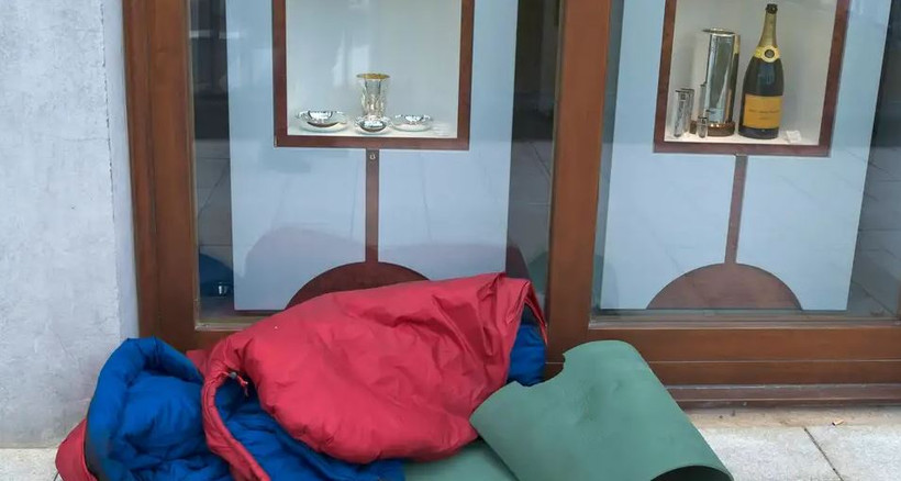 Đức là quốc gia giàu có nhưng tình trạng vô gia cư vẫn gia tăng. (Ảnh: DW)