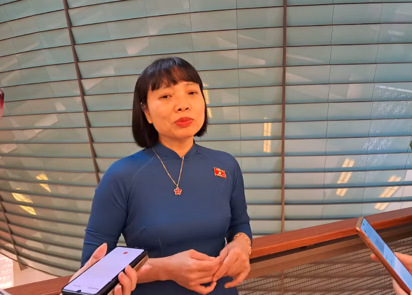Đại biểu Quốc hội Nguyễn Thị Việt Nga - Phó Trưởng đoàn chuyên trách Đoàn đại biểu Quốc hội tỉnh Hải Dương. (Ảnh: Hùng Võ/Vietnam+)