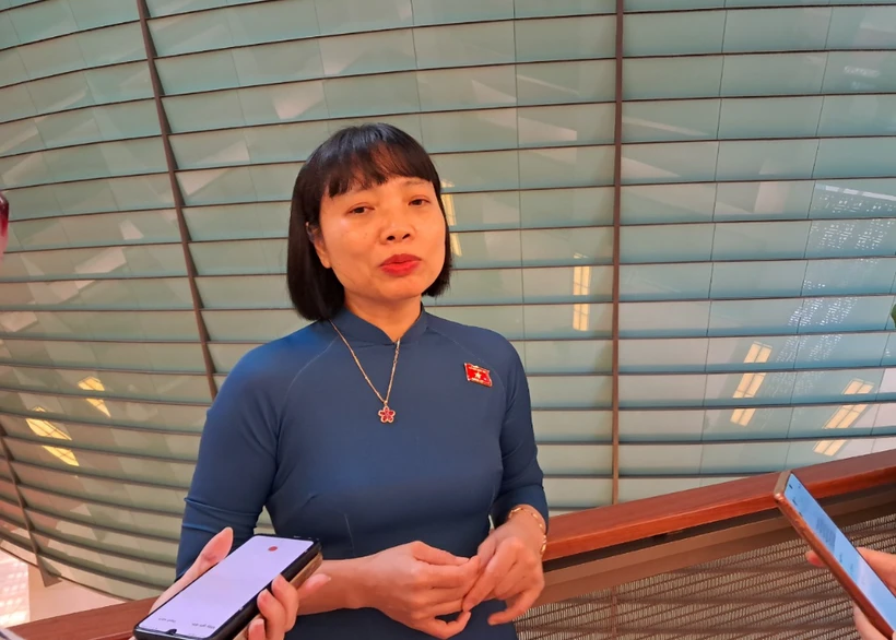 Đại biểu Quốc hội Nguyễn Thị Việt Nga - Phó Trưởng đoàn chuyên trách Đoàn đại biểu Quốc hội tỉnh Hải Dương. (Ảnh: Hùng Võ/Vietnam+)