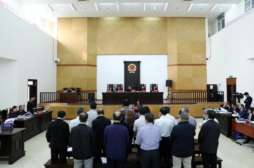 Quang cảnh phiên tòa. (Ảnh: Phạm Kiên/TTXVN)