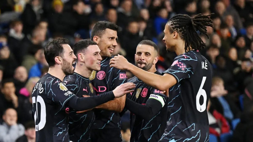 Man City chỉ còn kém Arsenal 1 điểm và đang thi đấu ít hơn một trận. (Nguồn: Getty Images)
