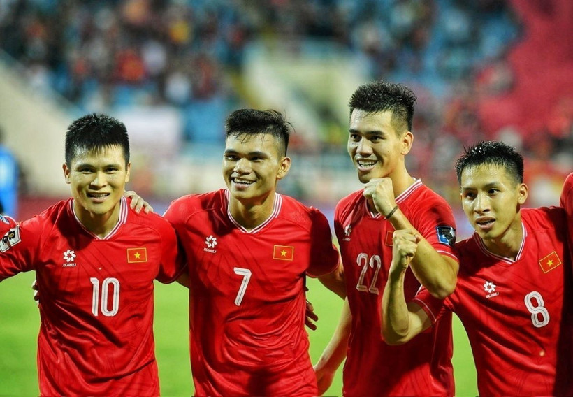 Tuyển Việt Nam vẫn còn cơ hội để vượt qua Vòng loại thứ 2 World Cup 2026 khu vực châu Á. (Ảnh: Tuấn Anh/TTXVN)