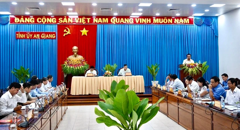 Quang cảnh buổi làm việc. (Ảnh: Thanh Sang/TTXVN)