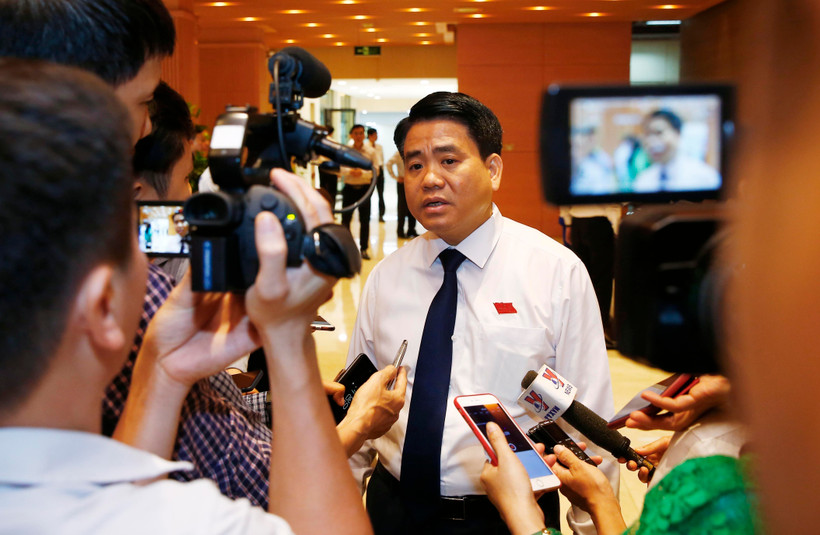  Chủ tịch Ủy ban Nhân dân thành phố Hà Nội Nguyễn Đức Chung. (Ảnh: Lâm Khánh/TTXVN)