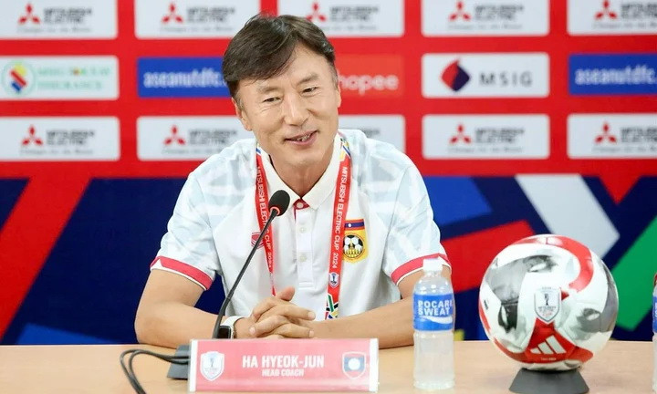 Huấn luyện viên Ha Hyeok Jun của đội tuyển Lào. (Nguồn: VTC News)