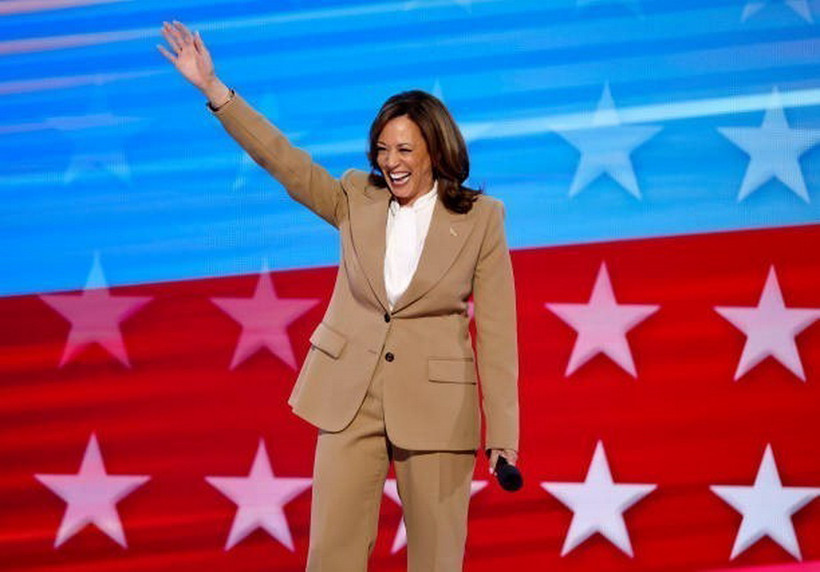 Ứng cử viên Tổng thống của đảng Dân chủ, Phó Tổng thống Kamala Harris tại Đại hội Toàn quốc của đảng ở Chicago, bang Illinois, Mỹ, ngày 19/8/2024. (Ảnh: Getty Images/TTXVN)