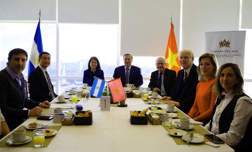 Các doanh nghiệp Argentina tham dự hội thảo. (Ảnh: Diệu Hương/TTXVN)