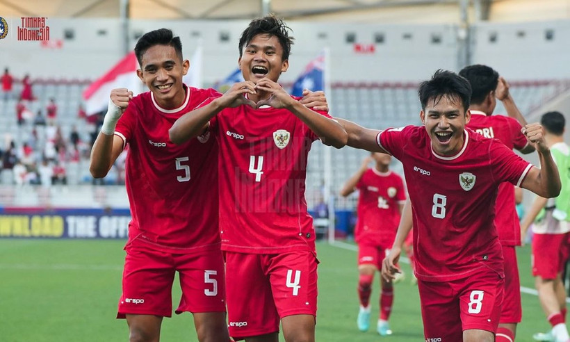 U23 Indonesia sáng cửa vào tứ kết U23 châu Á 2024. (Nguồn: PSSI)
