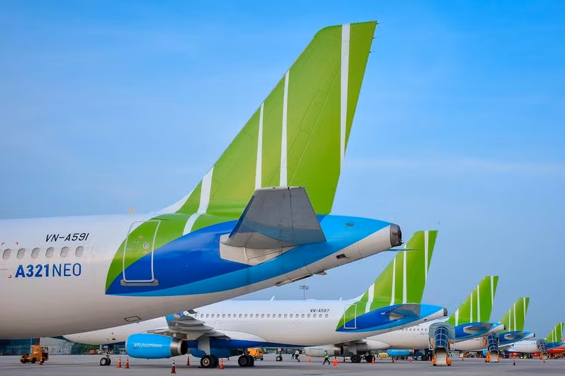 Đội máy bay của Hãng hàng không Bamboo Airways. (Ảnh: CTV/Vietnam+)
