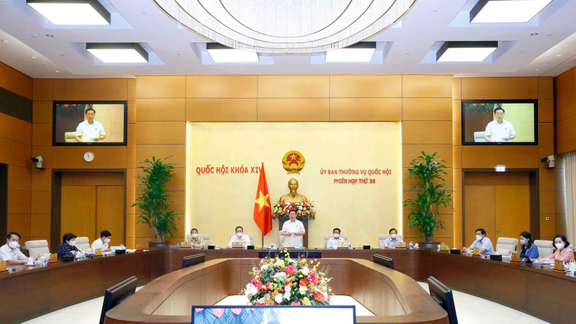 Chủ tịch Quốc hội Vương Đình Huệ phát biểu. (Ảnh: Doãn Tấn/TTXVN)