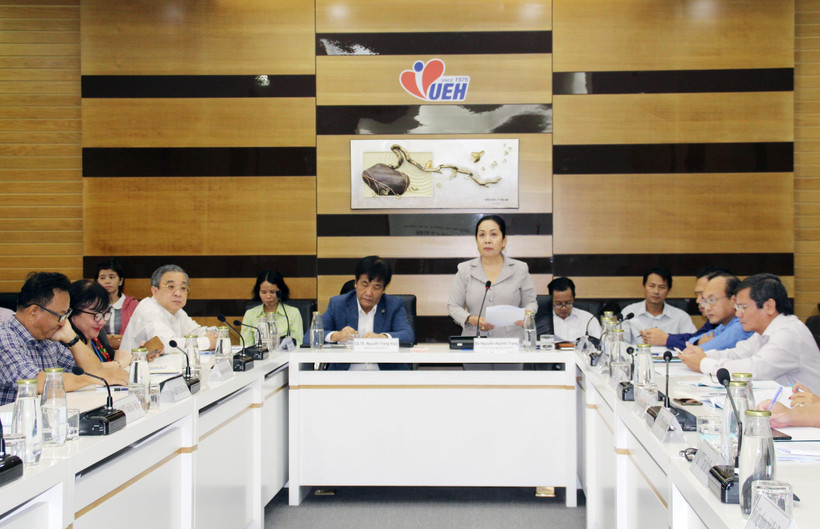 Bà Nguyễn Huỳnh Trang, Phó Giám đốc Sở Công Thương thành phố Hồ Chí Minh, phát biểu tại Hội thảo. (Ảnh: Mỹ Phương/TTXVN)