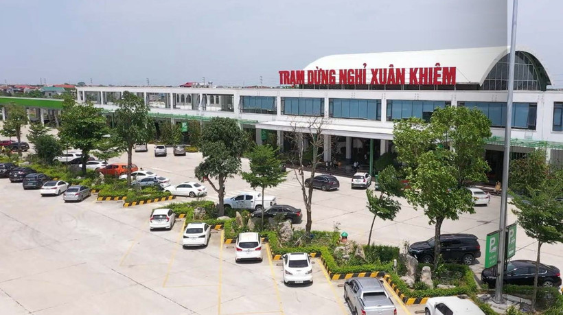 Trạm dừng nghỉ Xuân Khiêm trên tuyến Cao tốc Cao Bồ-Mai Sơn. (Ảnh: PV/Vietnam+)