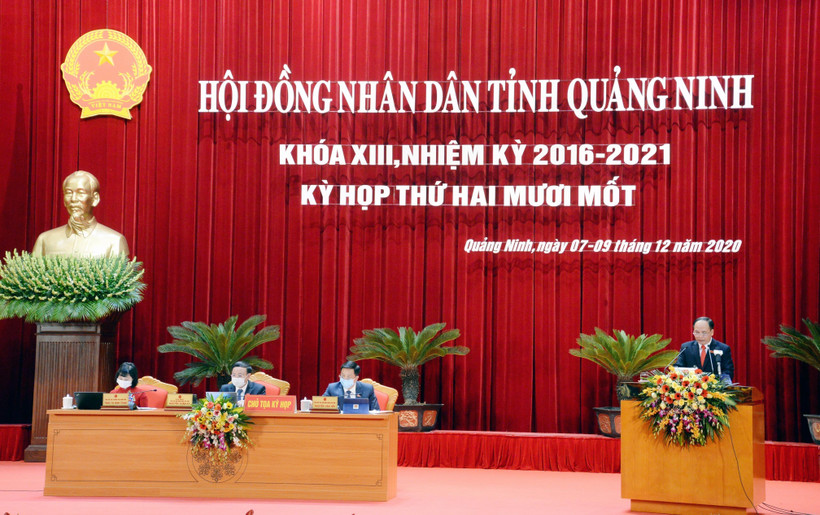 Kỳ họp thứ 21 HĐND tỉnh Quảng Ninh khóa XIII. (Ảnh: Văn Đức/TTXVN)