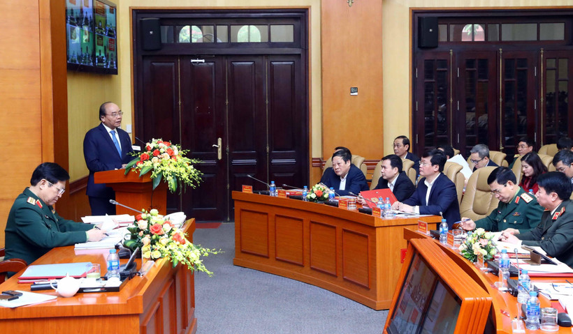 Thủ tướng Nguyễn Xuân Phúc phát biểu chỉ đạo hội nghị. (Ảnh: Thống Nhất/TTXVN)