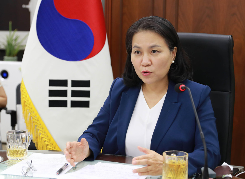 Bộ trưởng Thương mại Hàn Quốc Yoo Myung-hee - ứng cử viên cho vị trí Tổng Giám đốc WTO. (Ảnh: Yonhap/TTXVN)