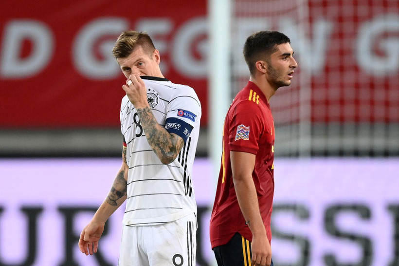 Đức và Tây Ban Nha chia điểm ở lượt trận ra quân. (Nguồn: Getty Images)