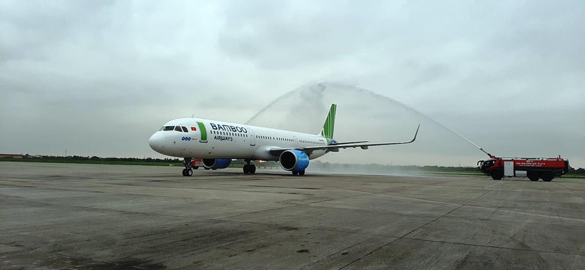 Máy bay của hãng hàng không Bamboo Airways. (Ảnh: Việt Hùng/Vietnam+)